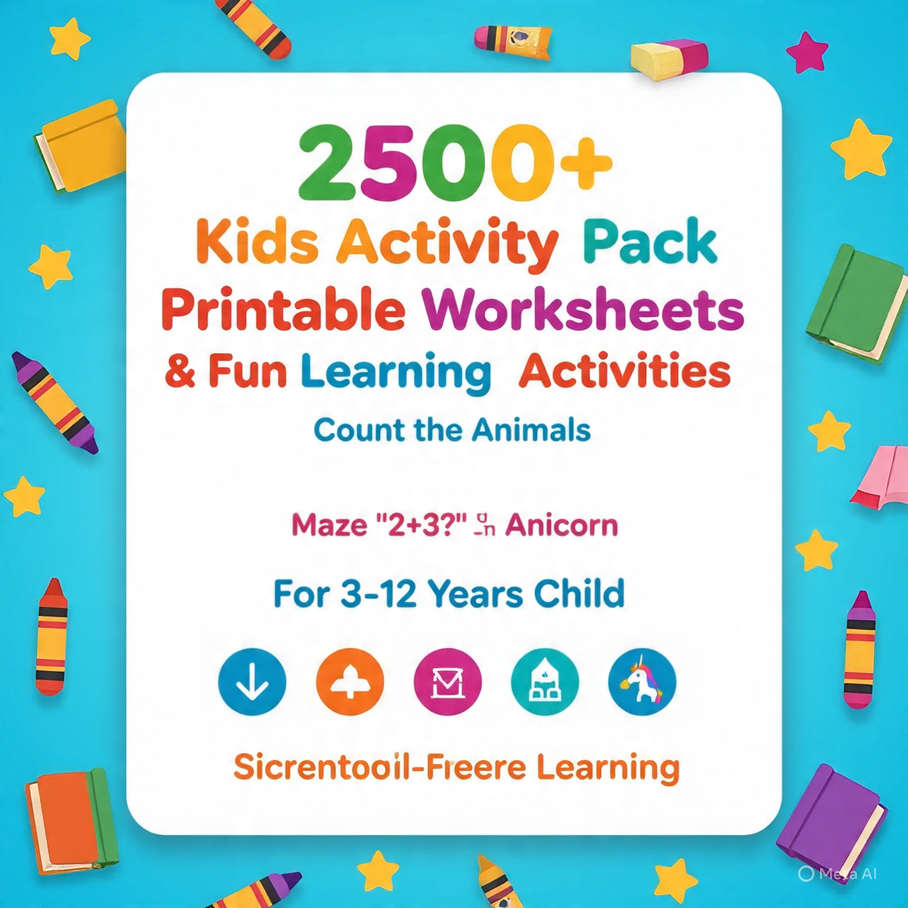 Kids Activity Worksheet – Fun Coloring Bundle