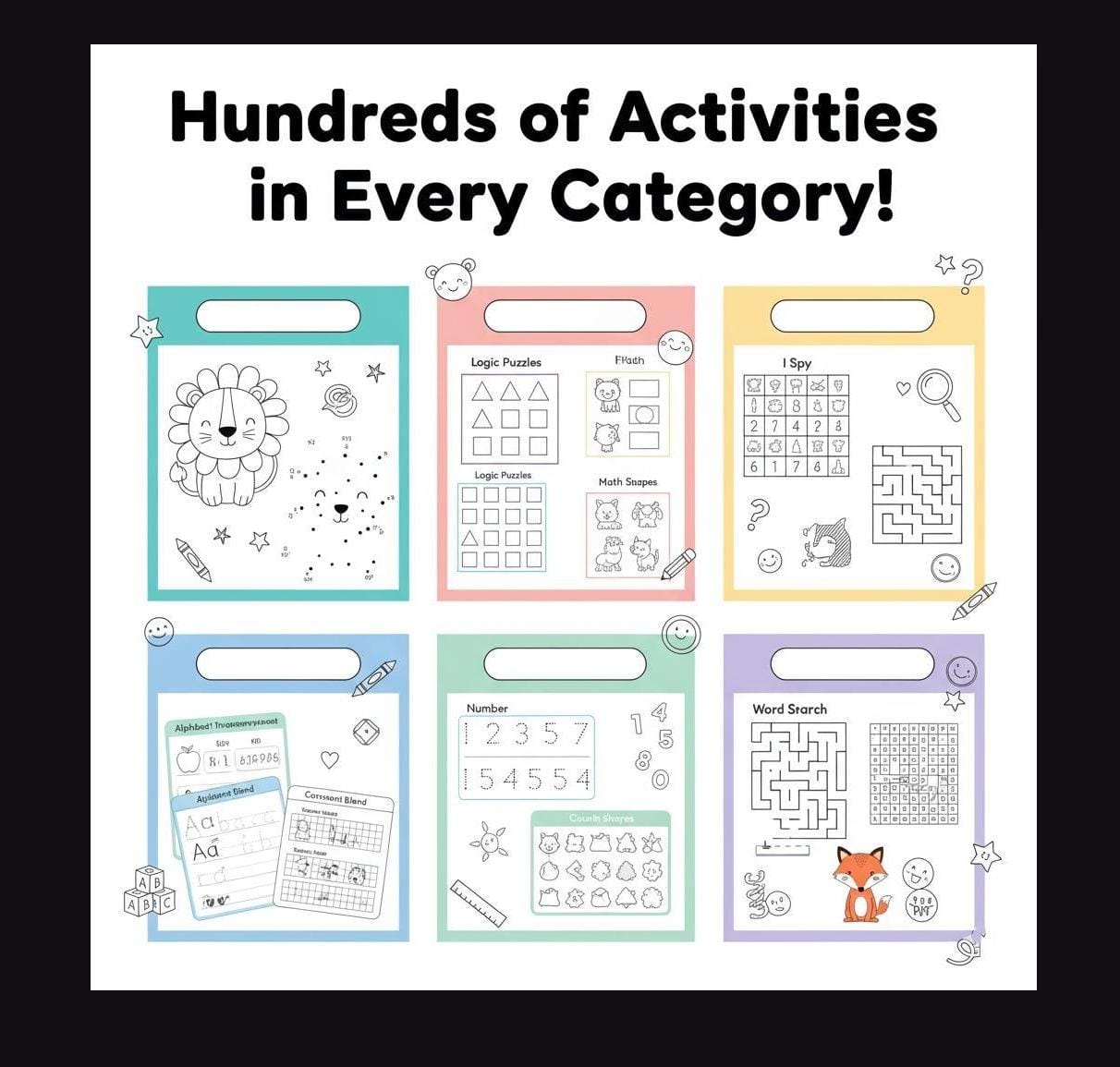 Kids Activity Worksheet – Fun Coloring Bundle